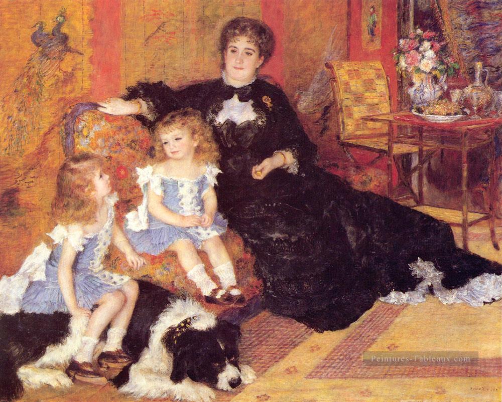 Madame Georges Charpentier et son maître d’enfants Pierre Auguste Renoir Peintures à l'huile